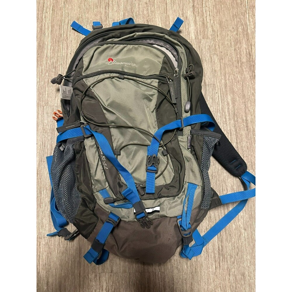 MountainTop Adventure 35+5 L Backpack Hiking Camping Grey light Blue